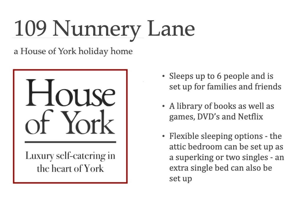 Spencer House & 107 & 109 Nunnery Lane Villa York Eksteriør bilde