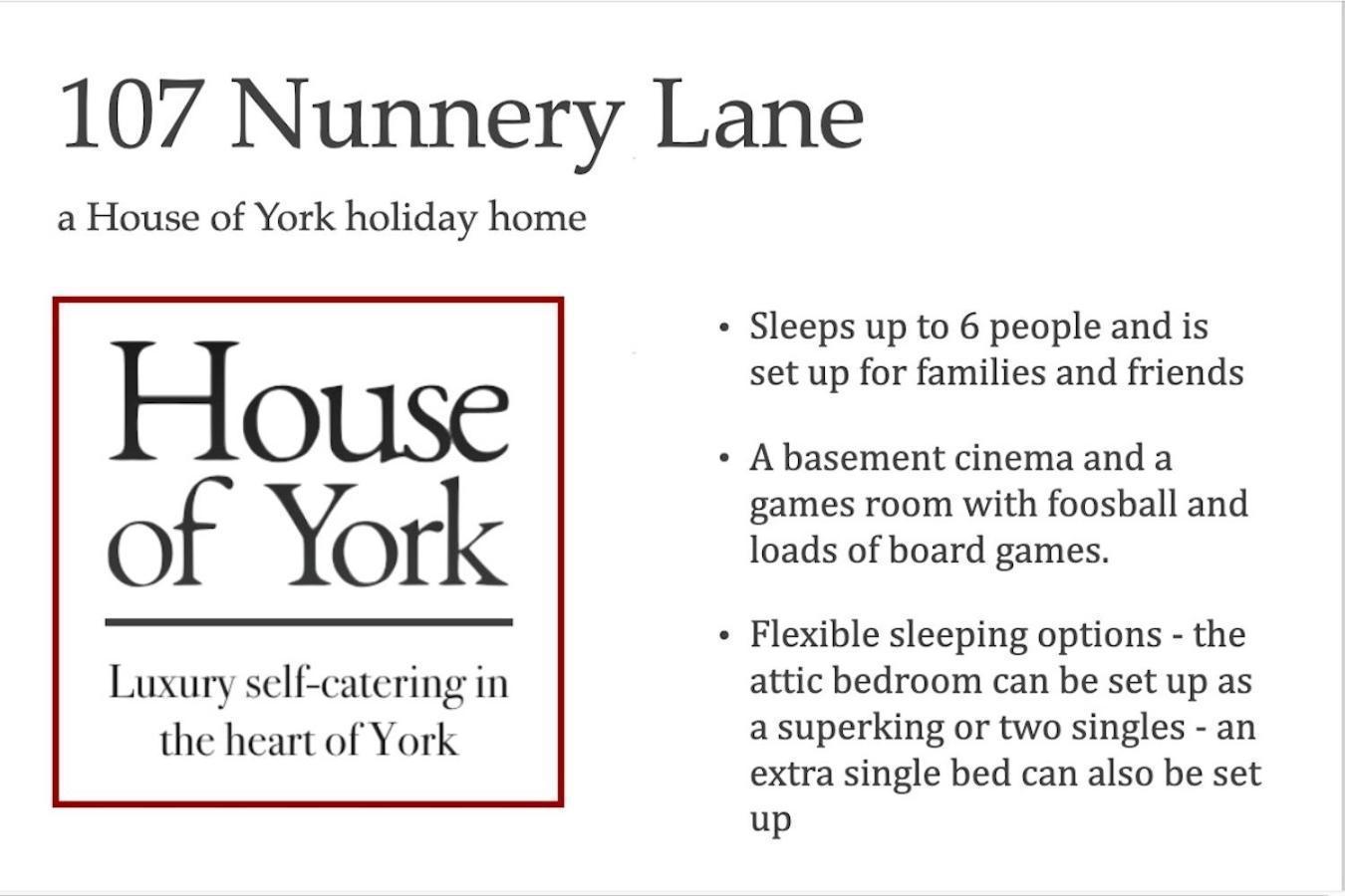 Spencer House & 107 & 109 Nunnery Lane Villa York Eksteriør bilde
